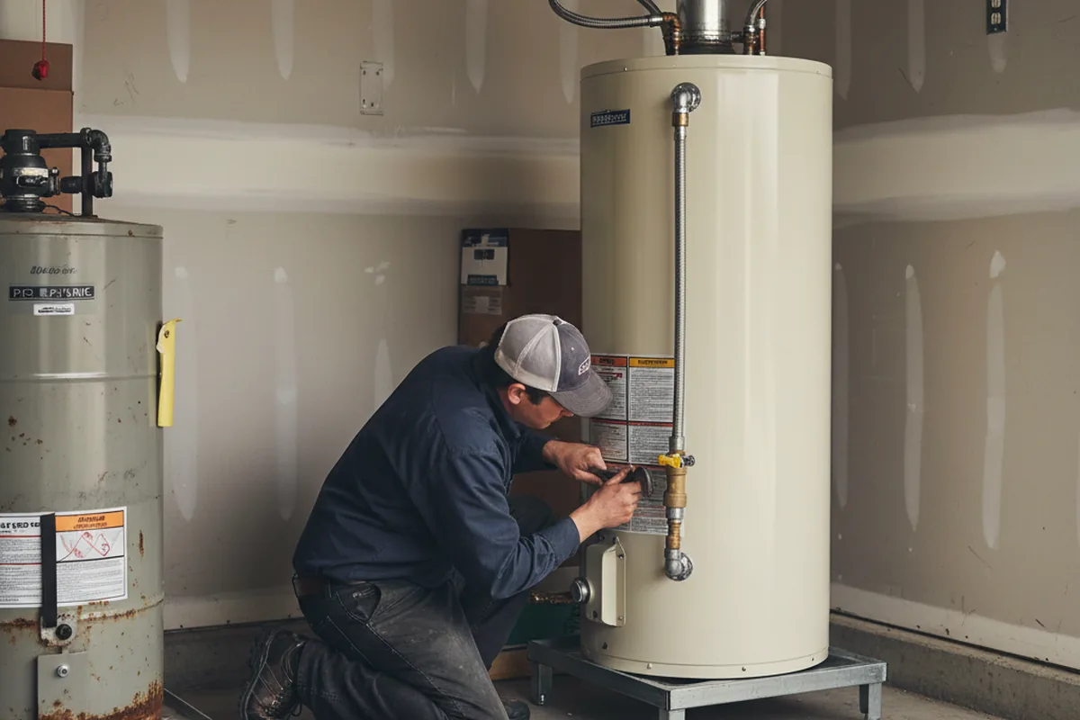 Water heater and shutoff valve replacement in Bayville